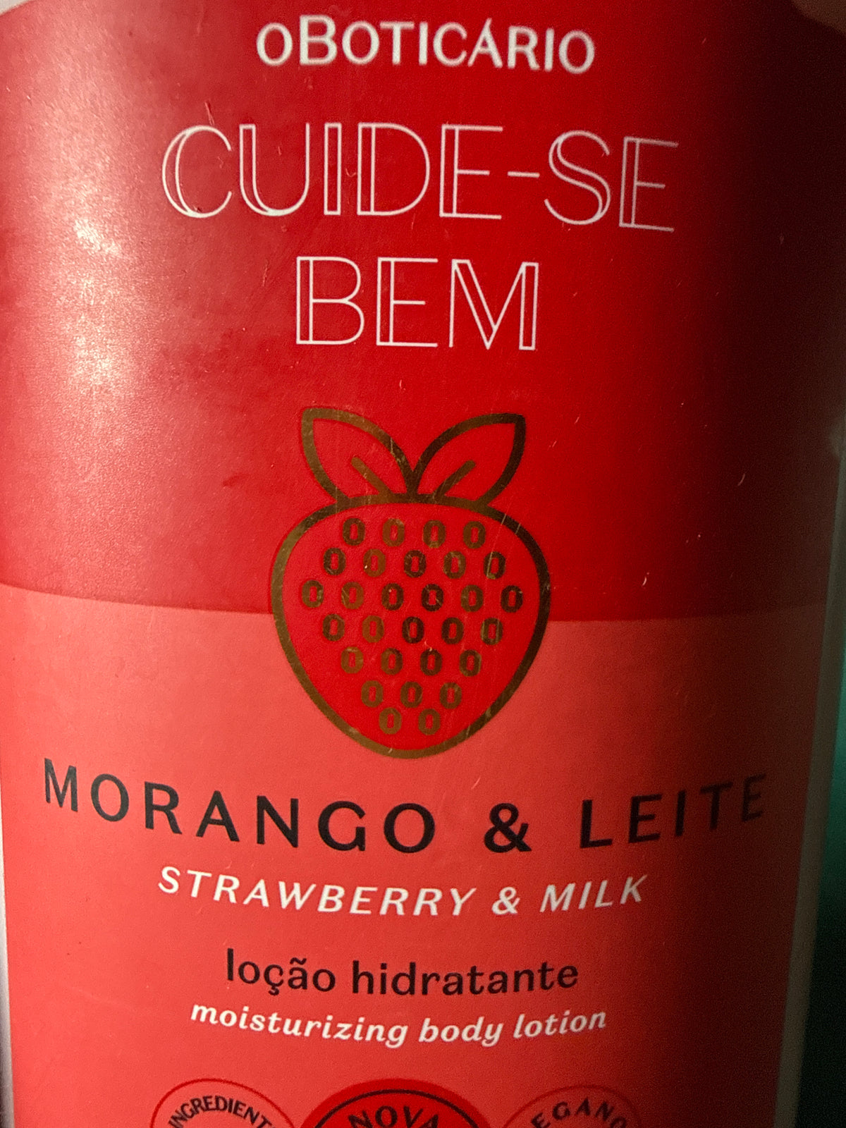 O Boticário Cuide-se Bem Loção Hidratante Morango & Leite