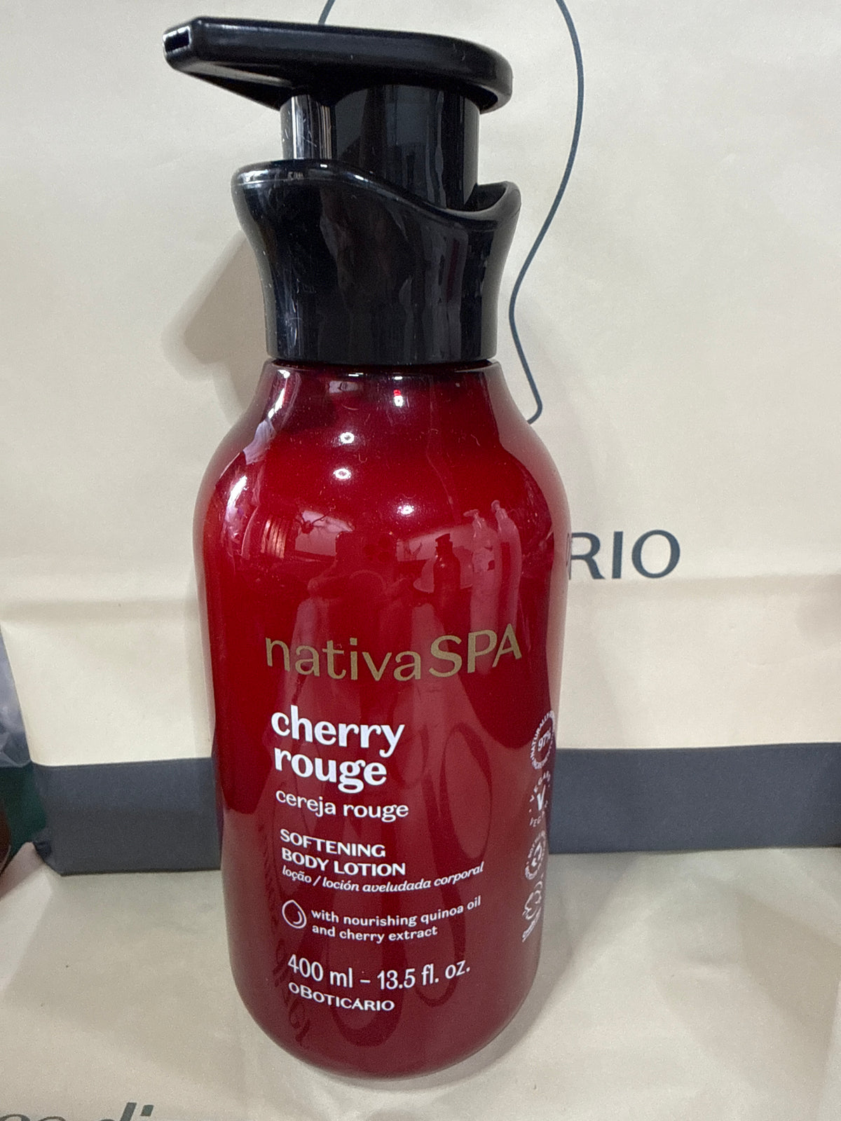 O Boticário Nativa SPA Cherry Rouge Softening Body Lotion 400ml